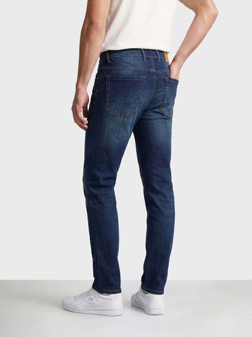 Men's Blue Slim Fit Solid Casual Jeans