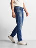 Men's Blue Slim Fit Solid Casual Jeans