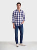 Men's Blue Slim Fit Solid Casual Jeans