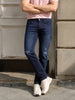 Men's Blue Slim Fit Solid Casual Jeans