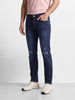 Men's Blue Slim Fit Solid Casual Jeans
