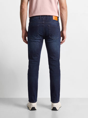 Men's Blue Slim Fit Solid Casual Jeans