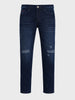 Men's Blue Slim Fit Solid Casual Jeans