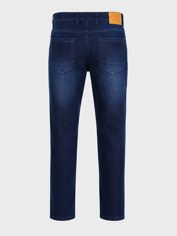 Men's Blue Slim Fit Solid Casual Jeans