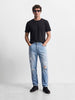 Men's Blue Regular Fit Solid Street Wear Jeans