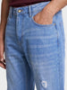Men's Blue Regular Fit Solid Street Wear Jeans