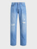 Men's Blue Regular Fit Solid Street Wear Jeans