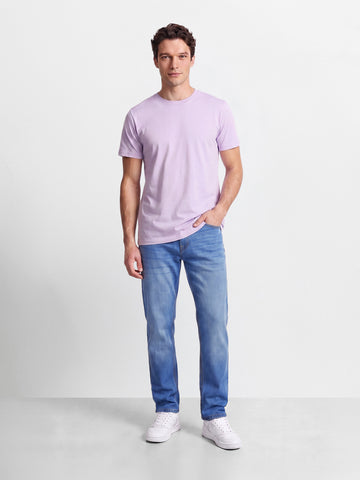 Men's Blue Dad Fit Solid Street Wear Jeans