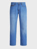 Men's Blue Dad Fit Solid Street Wear Jeans