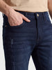 Men's Blue Slim Fit Solid Street Wear Jeans