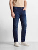 Men's Blue Slim Fit Solid Street Wear Jeans