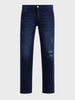 Men's Blue Slim Fit Solid Street Wear Jeans