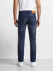 Men's Dark Blue Straight Fit Solid Street Wear Jeans