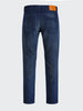 Men's Dark Blue Straight Fit Solid Street Wear Jeans