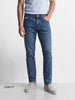 Men's Blue Slim Fit Solid Casual Jeans