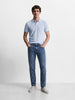 Men's Blue Slim Fit Solid Casual Jeans