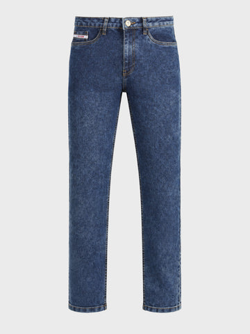 Men's Blue Slim Fit Solid Casual Jeans