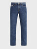 Men's Blue Slim Fit Solid Casual Jeans