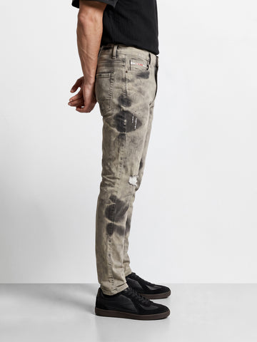 Men's Grey Slim Fit Solid Street Wear Jeans