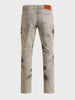 Men's Grey Slim Fit Solid Street Wear Jeans