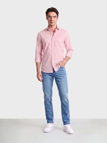 Men's Blue Slim Fit Solid Casual Jeans