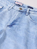 Men's Light Blue Slim Fit Solid Casual Jeans