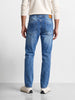 Men's Blue Slim Fit Solid Casual Jeans