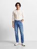 Men's Blue Slim Fit Solid Casual Jeans
