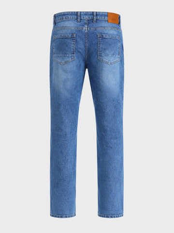 Men's Blue Slim Fit Solid Casual Jeans