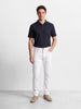 Men's White Slim Fit Solid Casual Jeans