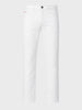 Men's White Slim Fit Solid Casual Jeans