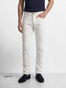 Men's White Slim Fit Solid Mid-Rise Stretchable Jeans