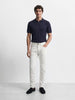 Men's White Slim Fit Solid Mid-Rise Stretchable Jeans