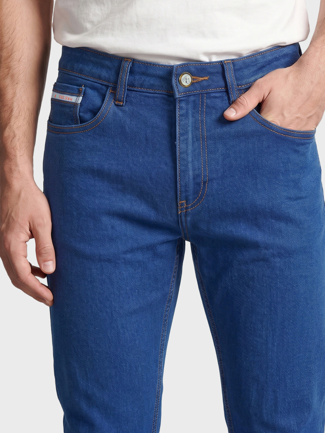 Men's Midnight Navy Slim Fit Solid Casual Jeans