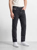 Men's Black Slim Fit Solid Casual Jeans