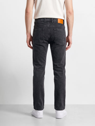 Men's Black Slim Fit Solid Casual Jeans