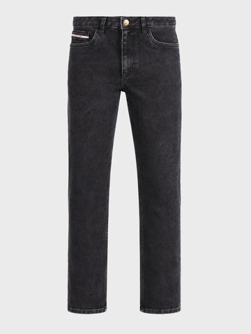 Men's Black Slim Fit Solid Casual Jeans