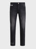 Men's Black Slim Fit Solid Street Wear Jeans