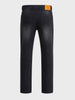 Men's Black Slim Fit Solid Street Wear Jeans