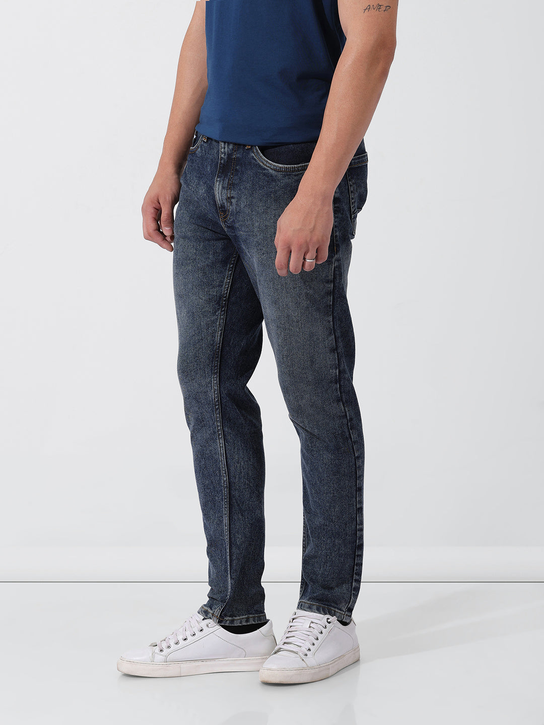 Men's Blue Slim Fit Casual Jeans