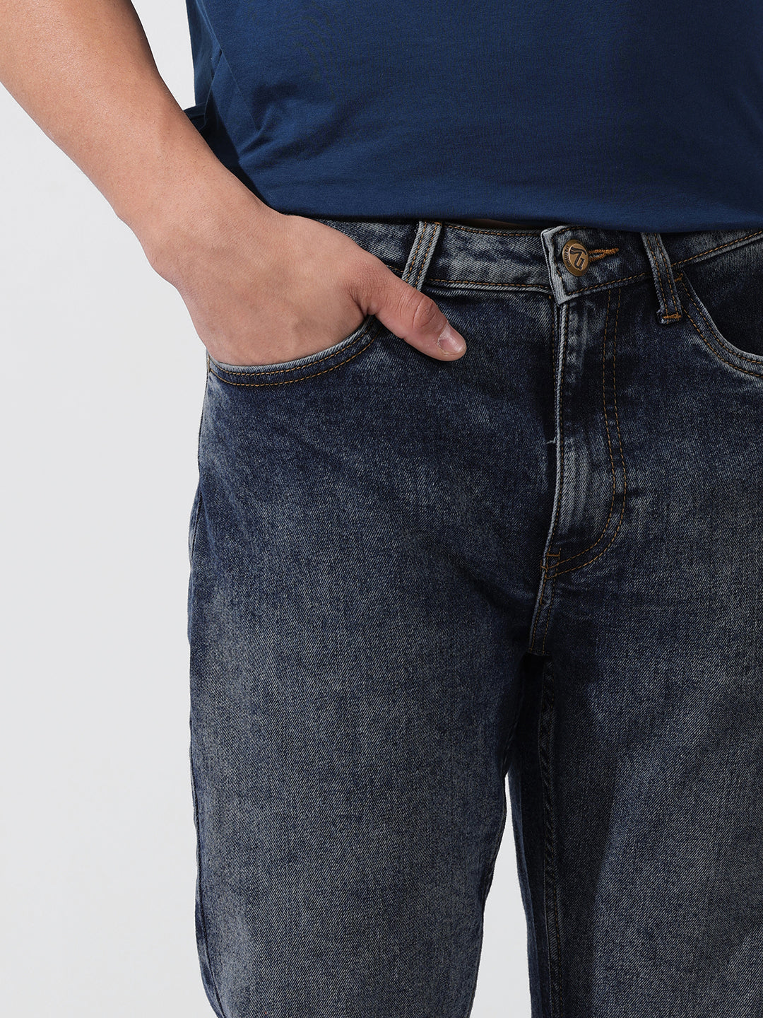 Men's Blue Slim Fit Casual Jeans