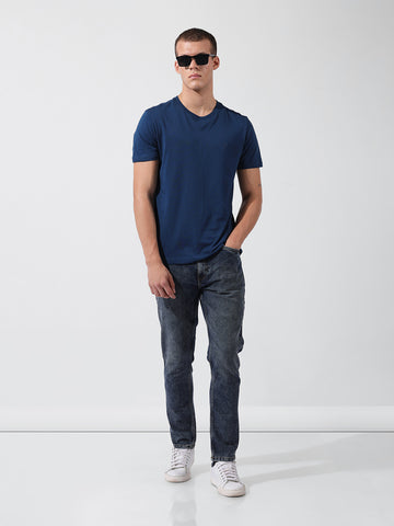 Men's Blue Slim Fit Casual Jeans