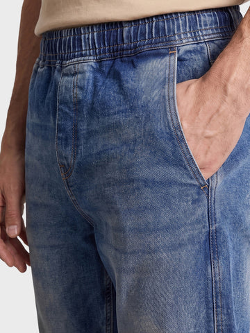 Men's Blue Loose Fit Solid Street Wear Jeans