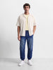 Men's Blue Loose Fit Solid Street Wear Jeans