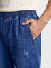 Men's Blue Loose Fit Solid Street Wear Jeans