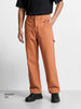Men's Brown Baggy Fit Solid Retro Wear Jeans