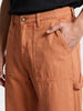 Men's Brown Baggy Fit Solid Retro Wear Jeans