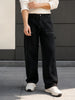 Men's Black Baggy Fit Solid Street Wear Joggers