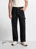 Men's Black Baggy Fit Solid Street Wear Joggers