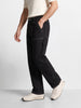 Men's Black Baggy Fit Solid Street Wear Joggers